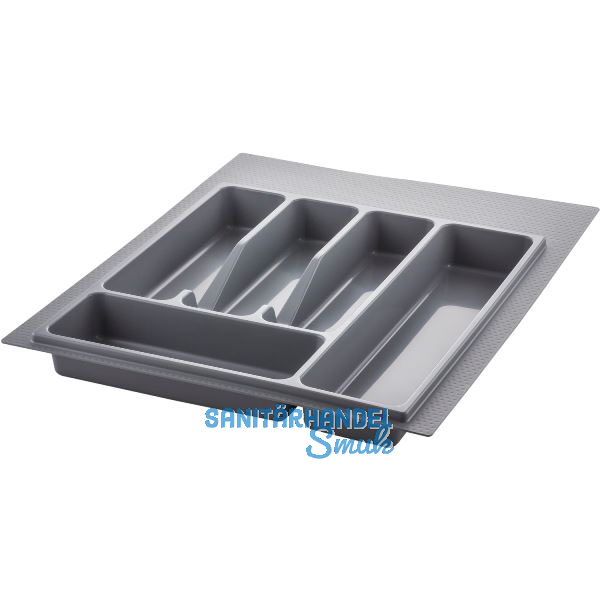 VOLPATO Besteckeinsatz Serie 72 KB 450 mm Kunststoff Silbergrau