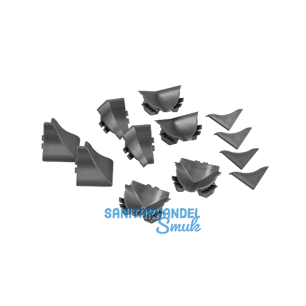 REHAU Formteile-Set Rauwalon slim-line Kunststoff Grau-metallic