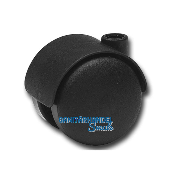 Doppel-Lenkrolle Kunststoff-Rad schwarz 40 mm 50 kg