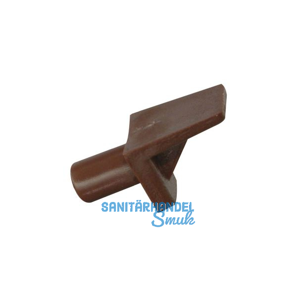 Steckbodentr�ger Winkel 2, Bohr � 5 mm, Kunststoff braun