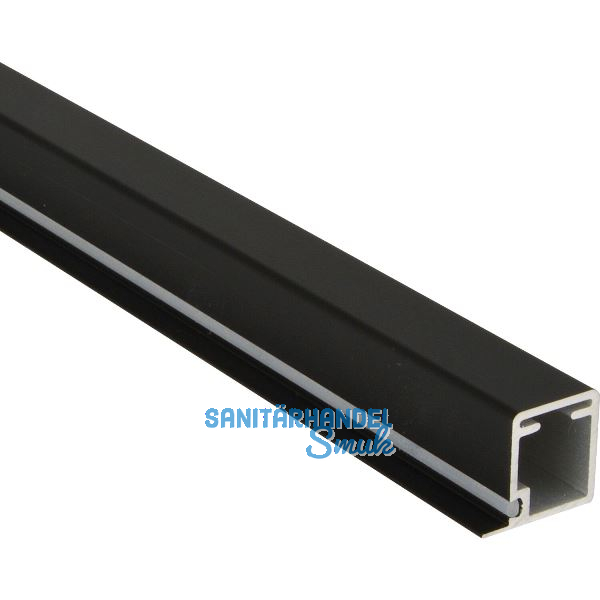 ALUMIS Smartcube Profil Auflage unten 19 mm Alu schwarz