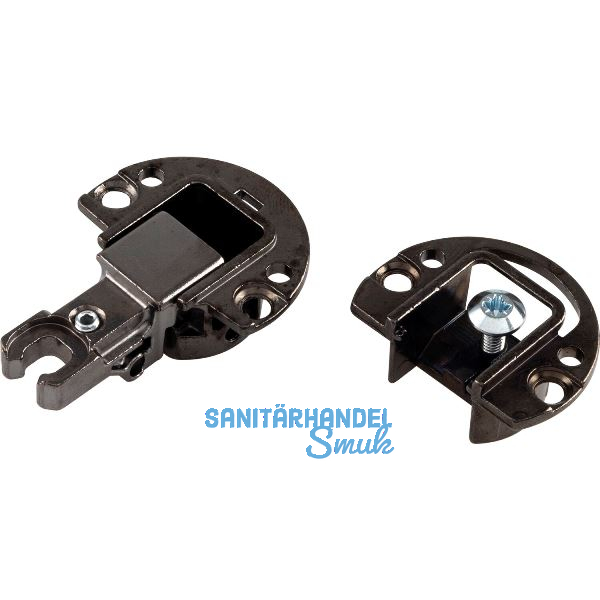 KIMANA SKIN Klappenband, 3-teilig, Zamak vernickelt dunkelgrau