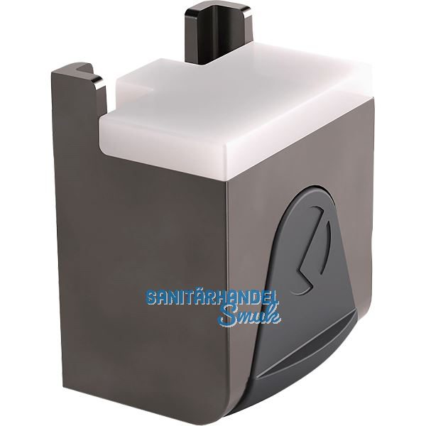 Glasbodentr�ger KUBIC zum Anschrauben, Glas 4-8 mm, Zamak vernickelt schwarz