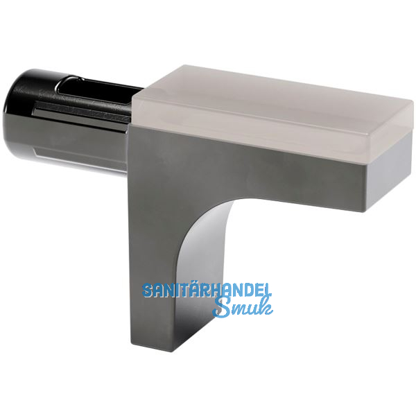 Glasbodentr�ger K-LINE steckbar 5 mm Zamak vernickelt schwarz