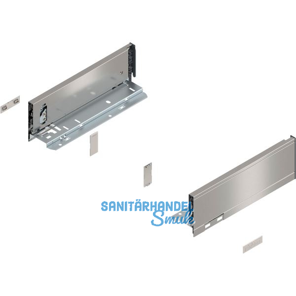 BLUM LEGRABOX pure Zarge H�he M, NL 270, INOX (Anti-Fingerprint)