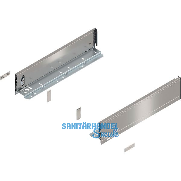 BLUM LEGRABOX pure Zarge H�he M, NL 400, INOX (Anti-Fingerprint)