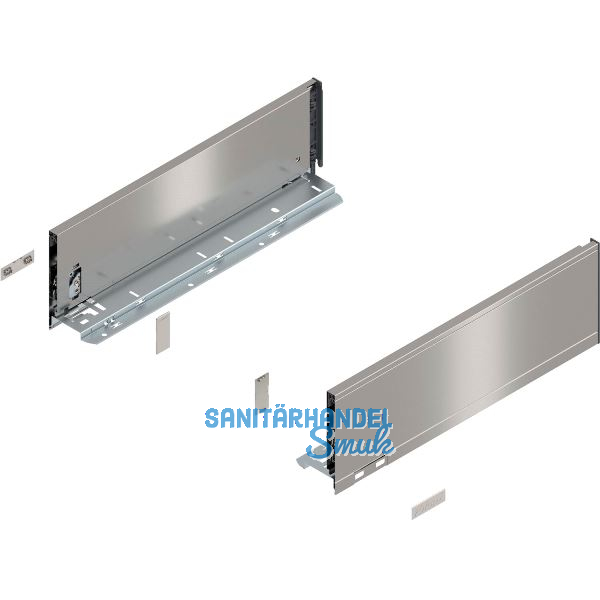 BLUM LEGRABOX pure Zarge H�he K, NL 400, INOX (Anti-Fingerprint)