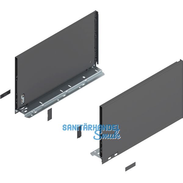 BLUM LEGRABOX pure Zarge H�he F, NL 400, Oriongrau-matt