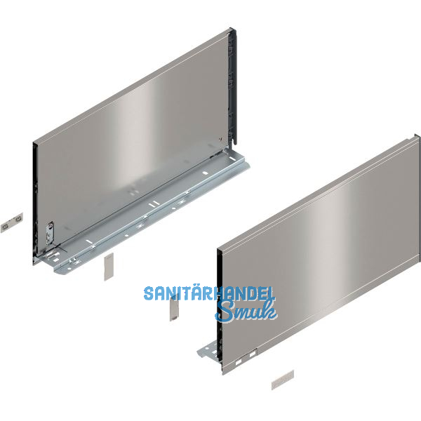 BLUM LEGRABOX pure Zarge H�he F, NL 450, INOX (Anti-Fingerprint)