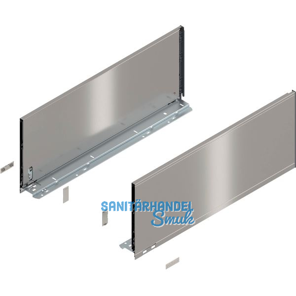 BLUM LEGRABOX pure Zarge H�he F, NL 600, INOX (Anti-Fingerprint)