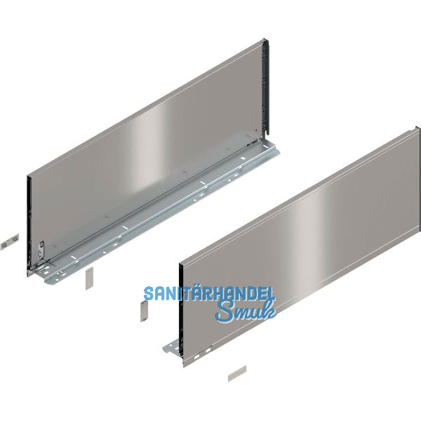 BLUM LEGRABOX pure Zarge H�he F, NL 650, INOX (Anti-Fingerprint)