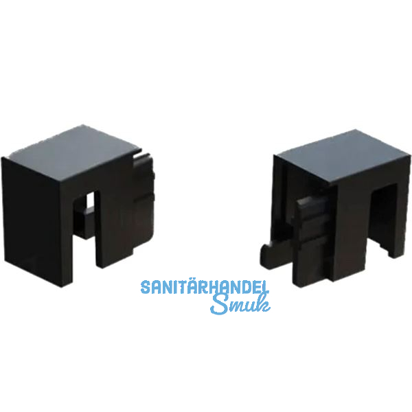 DOMUS LINE Aluprofil Andy Endkappe links, rechts schwarz