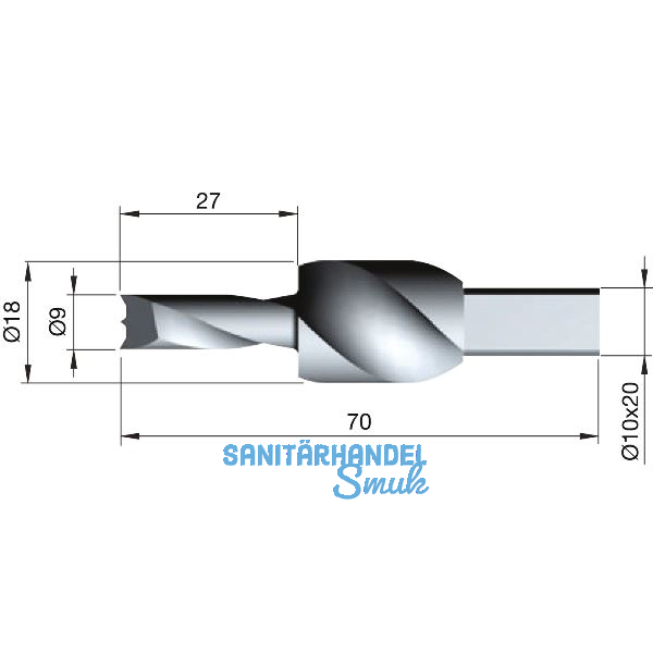 HSS Stufenbohrer Tris 18/19 mm