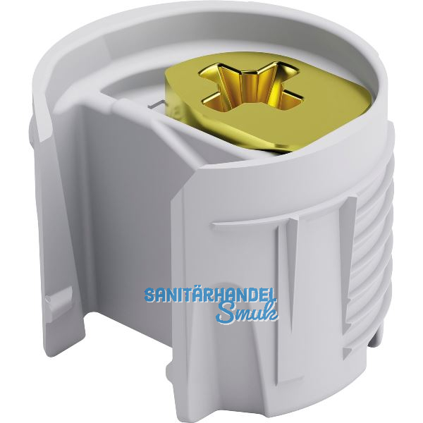 Einbohrteil PK2 PRO Tablarst�rke 18/19, Bohr � 18mm mit Exzenter, Kunstst. grau