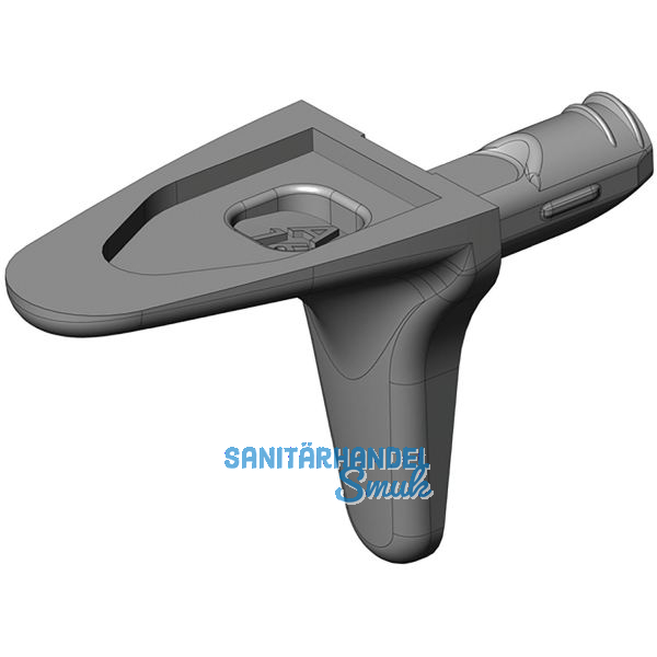 Steckbodentr�ger Optimus 1 Zapfen Bohr � 3 mm, Zamak vernickelt schwarz