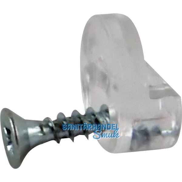 SISO Glas / Spiegel Clip f�r 4 mm St�rke, Kunststoff transparent