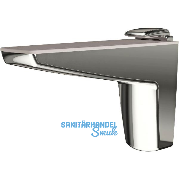 Tablar-Klemmtr�ger Moon S, Materialst�rke 4-25 mm, Zinkdruckguss glanzverchromt