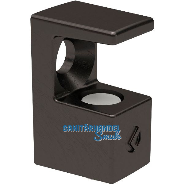 Glasbodentr�ger GRACE zum Schrauben, 5-6 mm Glas, Zamak vernickelt schwarz