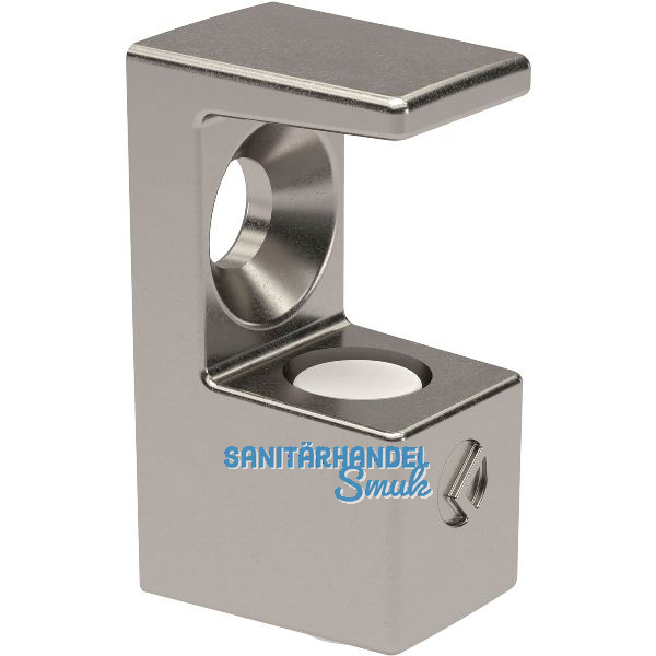 Glasbodentr�ger GRACE zum Schrauben, 8 mm Glas, Zamak vernickelt