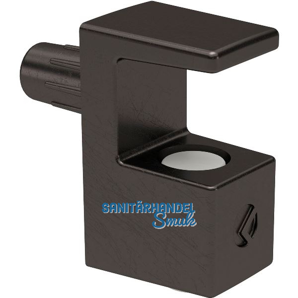 Glasbodentr�ger GRACE zum Stecken, 5-6 mm Glas, Zamak vernickelt schwarz