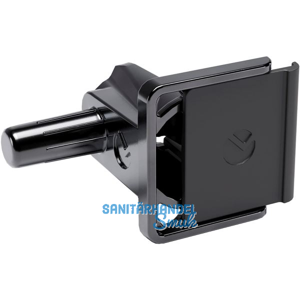 Steckbodentr�ger Kalipso, Zamak vernickelt schwarz