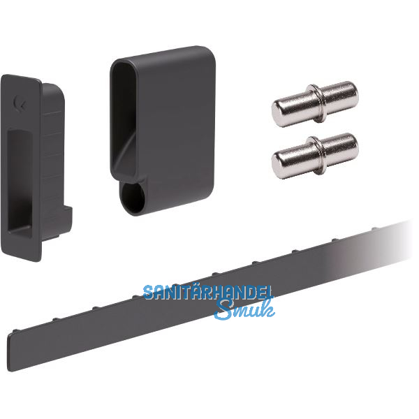 Bremsklappenhalter KIARO SKIN Beschlagset, Kunststoff anthrazit