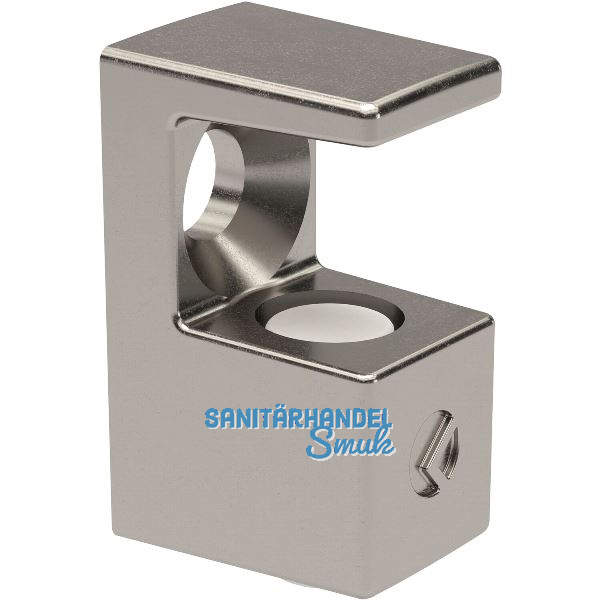 Glasbodentr�ger GRACE zum Schrauben, 5-6 mm Glas, Zamak vernickelt