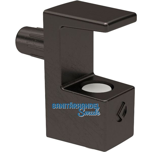 Glasbodentr�ger GRACE zum Stecken, 6-8 mm Glas, Zamak vernickelt schwarz