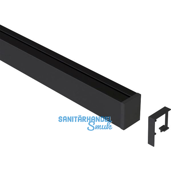Linero MosaiQ Wandprofil 1500 mm Aluminium schwarz