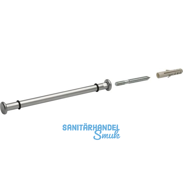 Glastablartr�ger Verona-Mauermontage 200 x �12 mm, Stahl verchromt matt