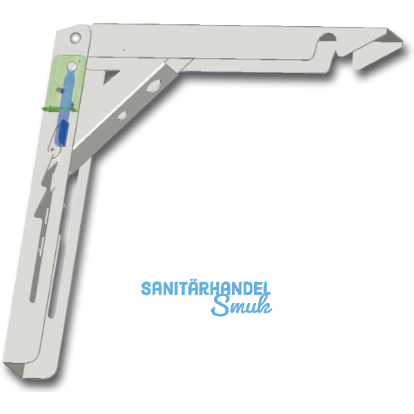 Konsole Klapponette klappbar mit Sicherung, Tiefe 300 mm, Stahl verzinkt