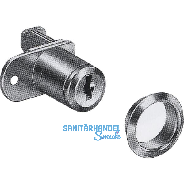 HEKNA Zentralverschluss 120, Zylinder � 16,5 mm, Zamak vernickelt