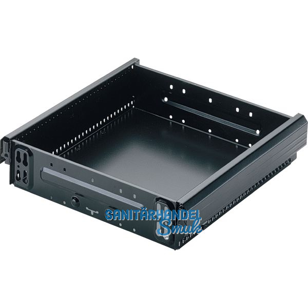 HETTICH Systema Top 2000 Stahlschubkasten, 392 mm, 370 x 354 mm, schwarz