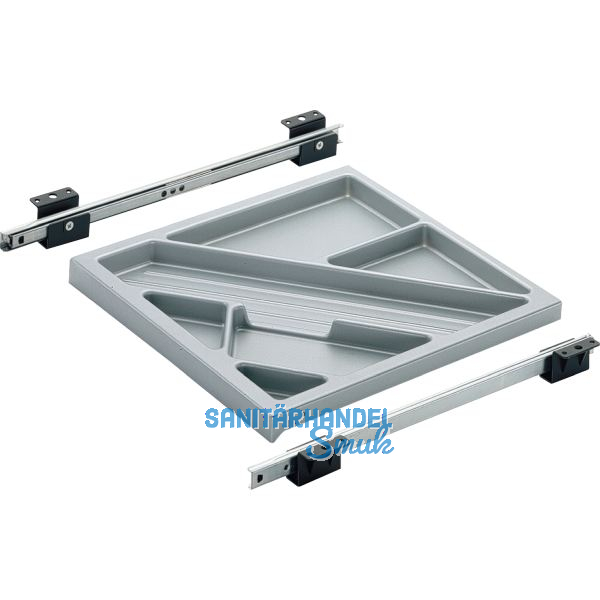 HETTICH SYSTEMA TOP 2000 Schreibmaterial-Auszug Set, EB 380 mm, Alu-Finish