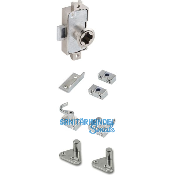 HETTICH PRESTIGE 2000 Zyl.-Drehstangenschloss Z23 Set, Dornma� 15, L20, vern.