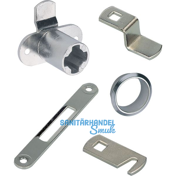 HETTICH PRESTIGE 2000 Zylinder-Hebelschloss Z23 Set, �18, Stahl vernickelt