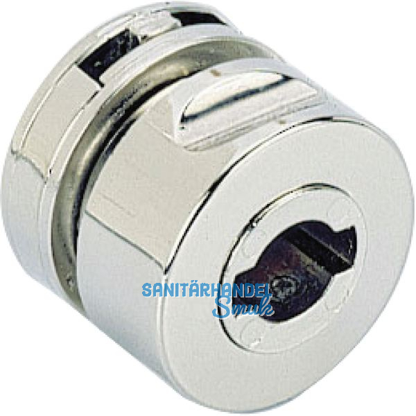 HETTICH PRESTIGE 2000 Zylinder-Glast�rschloss Typ 321, Stahl vernickelt hochgl.