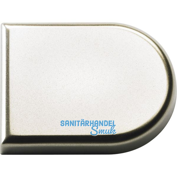 HETTICH Glast�r Zierkappe halbrund, Kunststoff matt vernickelt