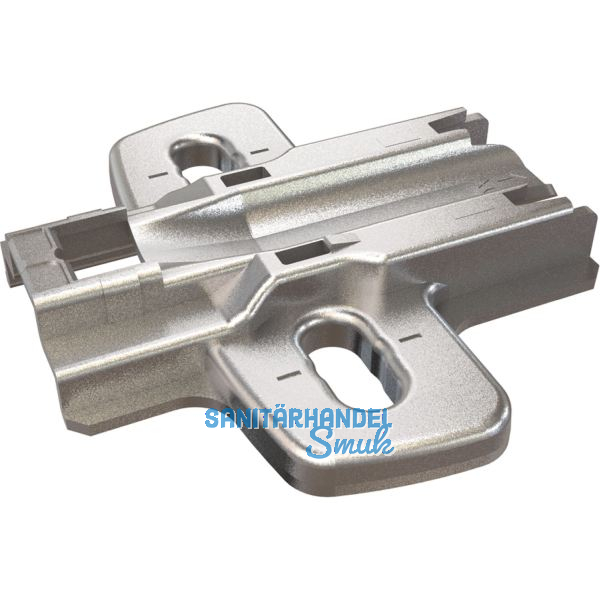 HETTICH Kreuzmontageplatte mit Langloch, Schrauben, Distanz 0 mm