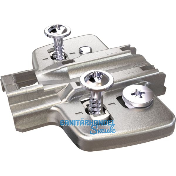 HETTICH Exzenter Kreuzmontageplatte, Spreizmuffe, Distanz 0 mm