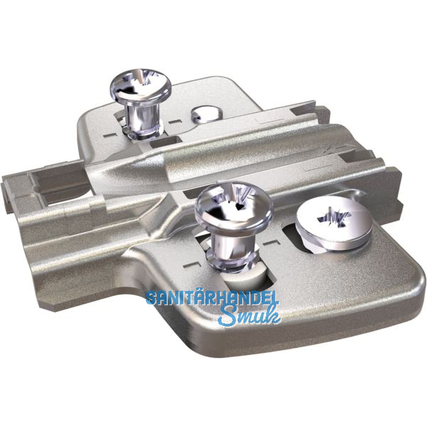 HETTICH Exzenter Kreuzmontageplatte, Systemschraube, Distanz 0 mm