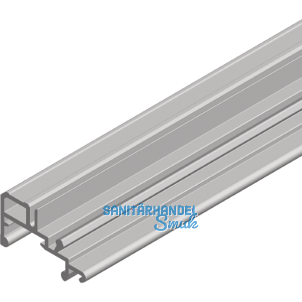 CINETTO PS40 F�hrungsschiene ungelocht auf Ma�, Aluminium natur eloxiert