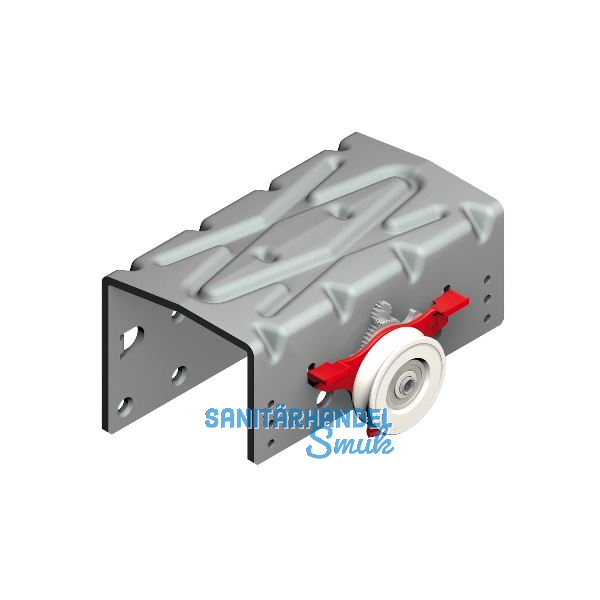 CINETTO PS48 Laufwagen �u�ere T�r, T�rst�rke28 mm, Stahl grau lackiert