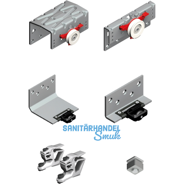 CINETTO PS48 Beschlagset mit Stopper, HS23 mm, 3 fl�gelig