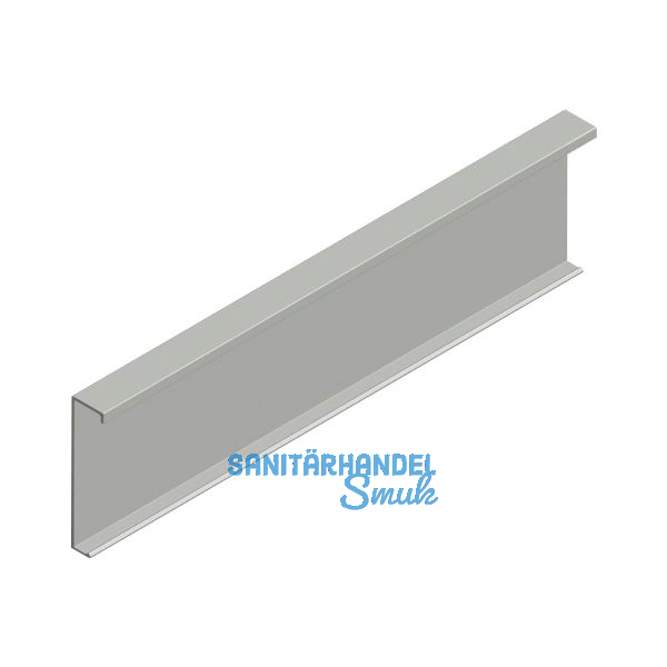 CINETTO PS40.02 Abdeckprofil zu Laufschiene auf Ma�, Aluminium natur eloxiert