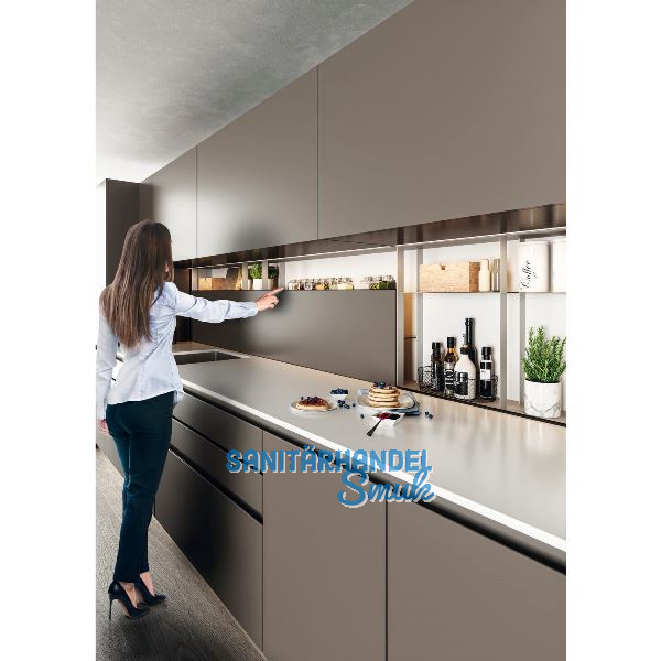 CINETTO PS70 Vertikal Schiebesystem, Beschlagset 1800 mm, Aluminium grau