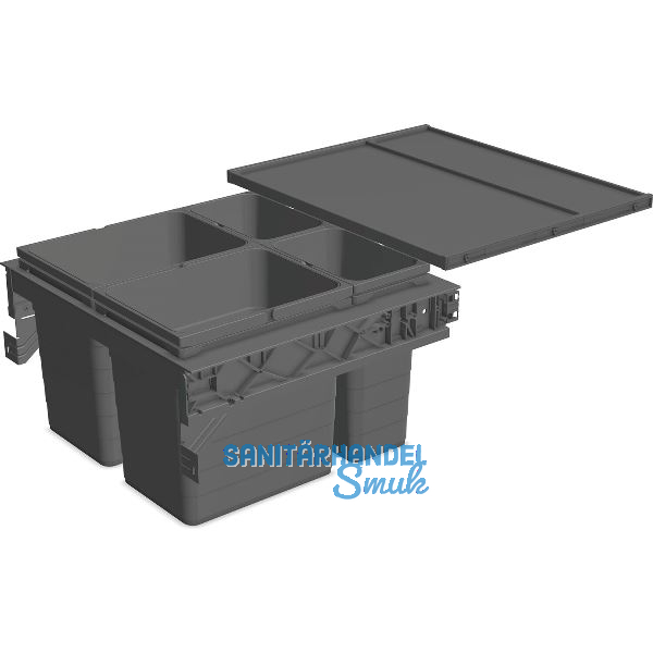 NINKA Abfalltrennsystem Set eins2sechs KB 600 mm dunkelgrau
