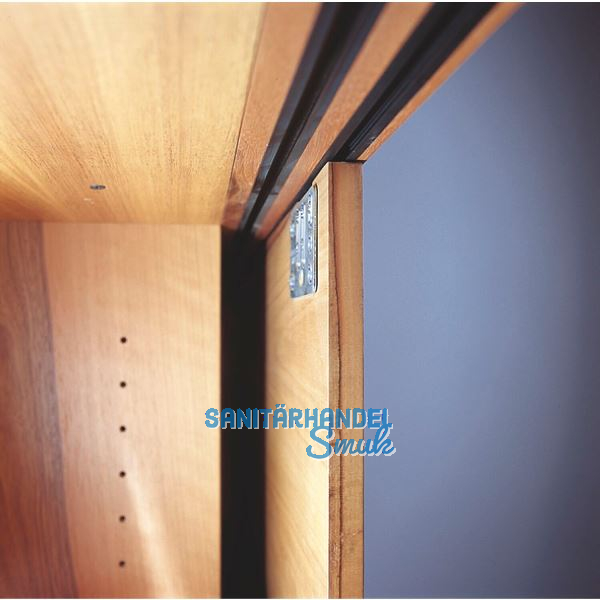 HAWA-Miniroll 15/25 Lauf F�hrungsschiene, auf Ma�, Aluminium natur eloxiert