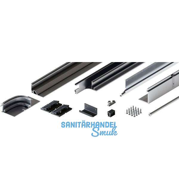 HAWA Folding Concepta III Schienen-Set 2-trg. rechts, Alu eloxiert