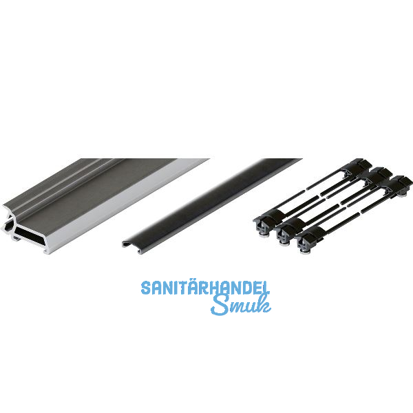 HAWA Folding Concepta III 20 Holm-Set, T�rh�he 1200 - 2200 mm, Alu schwarz elox.